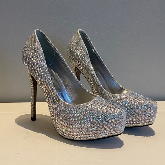 NEW 💎 Pageant/Competition Jeweled High Heels - Picture 1 of 3